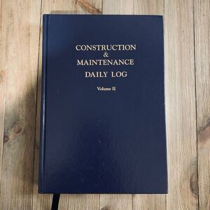 NEW Construction & Maintenance Daily Log Safety Meeting Outlines 2020 HARDCOVER